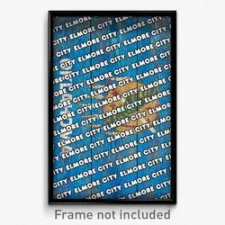Elmore City Oklahoma Poster (OK City Souvenir 11x17 Town Print)