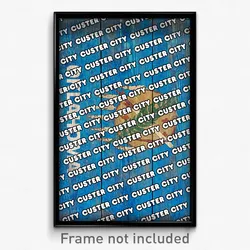 Custer City Oklahoma Poster (OK City Souvenir 11x17 Town Print)