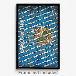 Wright City Oklahoma Poster (OK City Souvenir 11x17 Town Print)