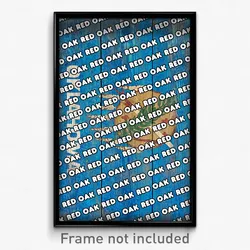 Red Oak Oklahoma Poster (OK City Souvenir 11x17 Town Print)