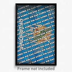 Pin Oak Acres Oklahoma Poster (OK City Souvenir 11x17 Town Print)