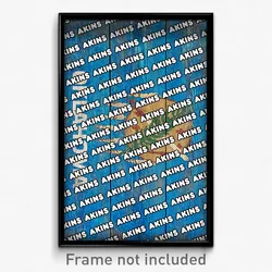 Akins Oklahoma Poster (OK City Souvenir 11x17 Town Print)