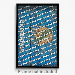 Fort Cobb Oklahoma Poster (OK City Souvenir 11x17 Town Print)