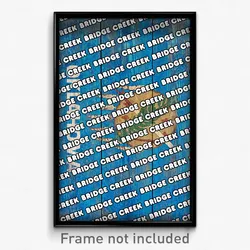 Bridge Creek Oklahoma Poster (OK City Souvenir 11x17 Town Print)
