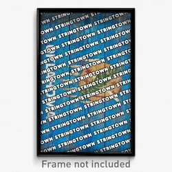 Stringtown Oklahoma Poster (OK City Souvenir 11x17 Town Print)
