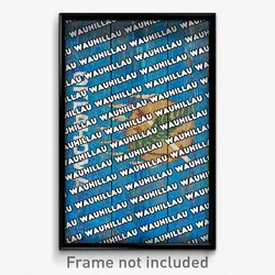 Wauhillau Oklahoma Poster (OK City Souvenir 11x17 Town Print)
