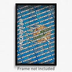 Covington Oklahoma Poster (OK City Souvenir 11x17 Town Print)