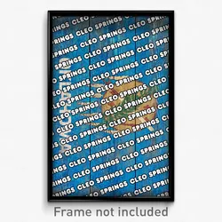 Cleo Springs Oklahoma Poster (OK City Souvenir 11x17 Town Print)