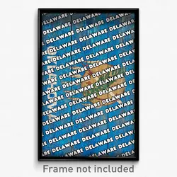 Delaware Oklahoma Poster (OK City Souvenir 11x17 Town Print)