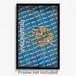 Dill City Oklahoma Poster (OK City Souvenir 11x17 Town Print)