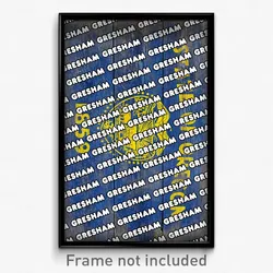 Gresham Oregon Poster (OR City Souvenir 11x17 Town Print)