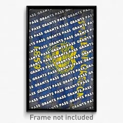 Grants Pass Oregon Poster (OR City Souvenir 11x17 Town Print)