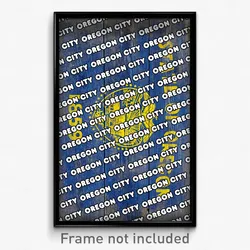 Oregon City Oregon Poster (OR City Souvenir 11x17 Town Print)