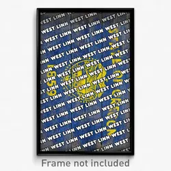 West Linn Oregon Poster (OR City Souvenir 11x17 Town Print)