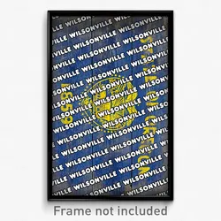 Wilsonville Oregon Poster (OR City Souvenir 11x17 Town Print)