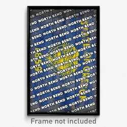 North Bend Oregon Poster (OR City Souvenir 11x17 Town Print)