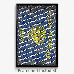 Molalla Oregon Poster (OR City Souvenir 11x17 Town Print)