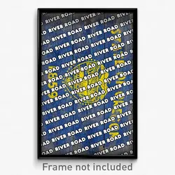 River Road Oregon Poster (OR City Souvenir 11x17 Town Print)