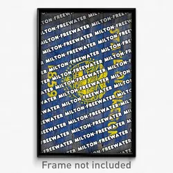 Milton-Freewater Oregon Poster (OR City Souvenir 11x17 Town Print)