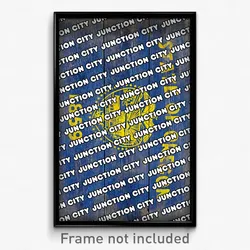 Junction City Oregon Poster (OR City Souvenir 11x17 Town Print)