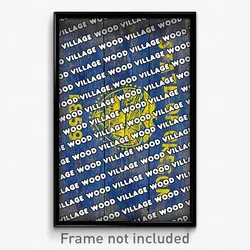 Wood Village Oregon Poster (OR City Souvenir 11x17 Town Print)