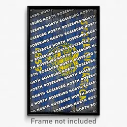 Roseburg North Oregon Poster (OR City Souvenir 11x17 Town Print)