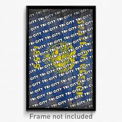Tri-City Oregon Poster (OR City Souvenir 11x17 Town Print)