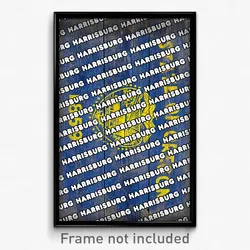 Harrisburg Oregon Poster (OR City Souvenir 11x17 Town Print)