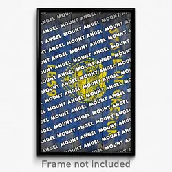 Mount Angel Oregon Poster (OR City Souvenir 11x17 Town Print)