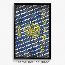 Rogue River Oregon Poster (OR City Souvenir 11x17 Town Print)