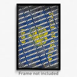 Saunders Lake Oregon Poster (OR City Souvenir 11x17 Town Print)