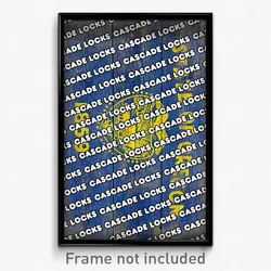 Cascade Locks Oregon Poster (OR City Souvenir 11x17 Town Print)