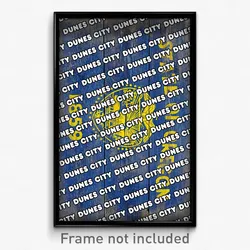 Dunes City Oregon Poster (OR City Souvenir 11x17 Town Print)