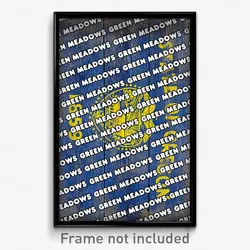 Green Meadows Oregon Poster (OR City Souvenir 11x17 Town Print)