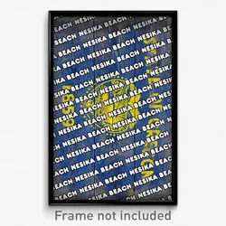 Nesika Beach Oregon Poster (OR City Souvenir 11x17 Town Print)