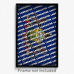 Lancaster Pennsylvania Poster (PA City Souvenir 11x17 Town Print)