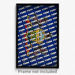York Pennsylvania Poster (PA City Souvenir 11x17 Town Print)