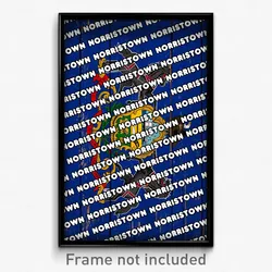 Norristown Pennsylvania Poster (PA City Souvenir 11x17 Town Print)