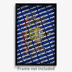 Bethel Park Pennsylvania Poster (PA City Souvenir 11x17 Town Print)