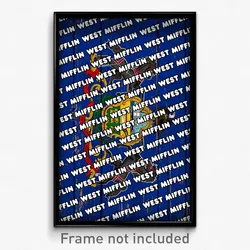 West Mifflin Pennsylvania Poster (PA City Souvenir 11x17 Town Print)