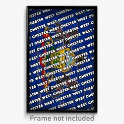 West Chester Pennsylvania Poster (PA City Souvenir 11x17 Town Print)