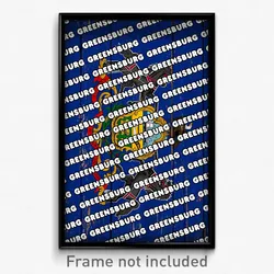 Greensburg Pennsylvania Poster (PA City Souvenir 11x17 Town Print)