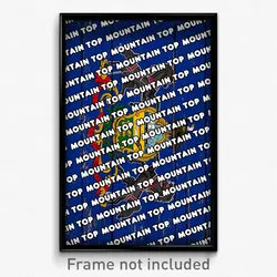 Mountain Top Pennsylvania Poster (PA City Souvenir 11x17 Town Print)