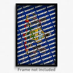 Sunbury Pennsylvania Poster (PA City Souvenir 11x17 Town Print)