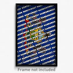 Northwest Harborcreek Pennsylvania Poster (PA City Souvenir 11x17 Town Print)