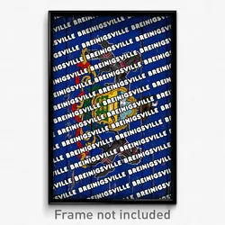 Breinigsville Pennsylvania Poster (PA City Souvenir 11x17 Town Print)