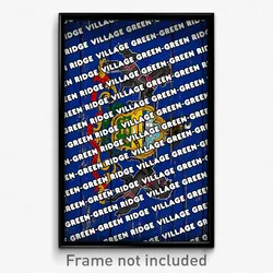 Village Green-Green Ridge Pennsylvania Poster (PA City Souvenir Town Print)