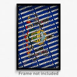 Greenville Pennsylvania Poster (PA City Souvenir 11x17 Town Print)