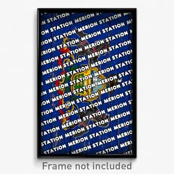 Merion Station Pennsylvania Poster (PA City Souvenir 11x17 Town Print)