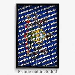 East Petersburg Pennsylvania Poster (PA City Souvenir 11x17 Town Print)